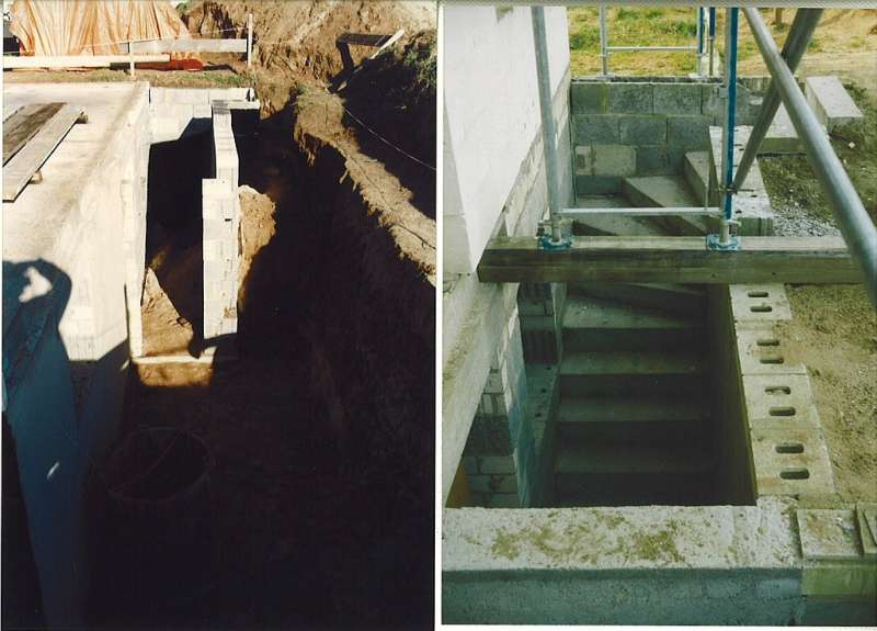 BAU.DE / BAU-Forum: 3. Bild zu Frage "feuchte Kellerwand innen durch Granit-Außentreppe?" im BAU-Forum "Keller"