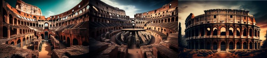 Kolosseum Rom Italien: Das römische Amphitheater ist eines der bekanntesten Bauwerke der Antike und war einst ein Schauplatz für Gladiatorenkämpfe.
