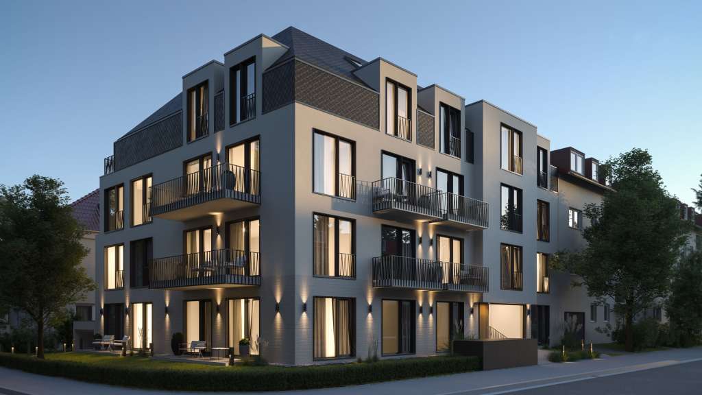 Bild: 3D Visualisierung Mehrfamilienhaus Frankfurt - Leutascher Stra&szlig;e