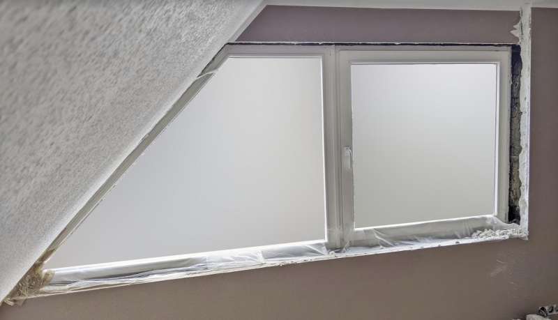Bild zum Forumsbeitrag: Trapezförmige Fenster in Giebelwand teilweise schließen (Holzständerwand + Porenbeton)