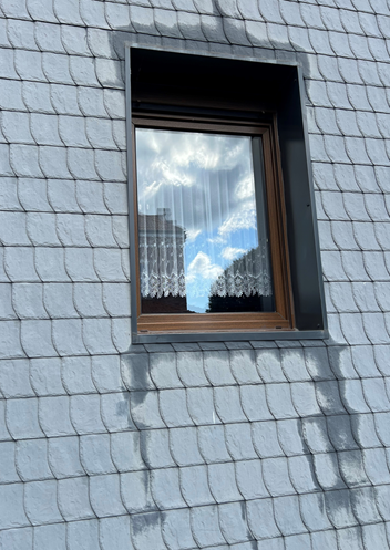 Bild zum BAU-Forumsbeitrag: Zierer Fassade GFK ausgeblichen > Wie die Farbe auffrischen? im Forum Außenwände und Fassaden