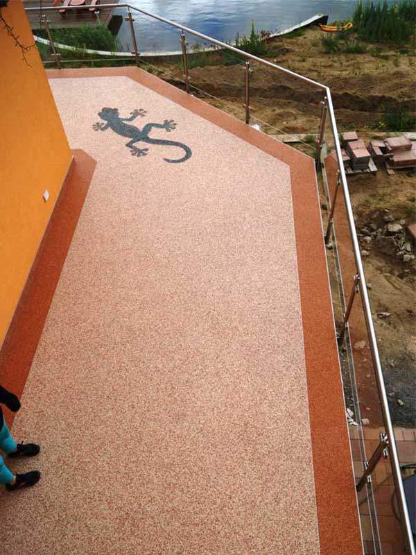 BAU.DE / BAU-Forum: 1. Bild zu Antwort "Balkonsanierung: Steinteppich &ndash; Optik & Eigenschaften" auf die Frage "Balkonabdichtung &uuml;ber Wohnraum: Aufbau, Material, D&auml;mmung & Kosten?" im BAU-Forum "Balkon und Terrasse"