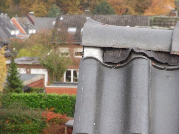 BAU.DE / BAU-Forum: 1. Bild zu Frage "Schiefe Firstpfannen nach Dachsanierung: Ursachen, Risiken & Korrektur durch Fachmann?" im BAU-Forum "Dach"