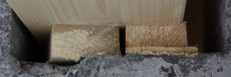 BAU.DE / BAU-Forum: 1. Bild zu Frage "Pfetten-Nivellierung im Giebel: Holzklötze als Unterlage – Tragfähigkeit ausreichend?" im BAU-Forum "Dach" BAU.DE / BAU-Forum: 1. Bild zu Frage "Pfetten-Nivellierung im Giebel: Holzklötze als Unterlage – Tragfähigkeit ausreichend?" im BAU-Forum "Dach"
