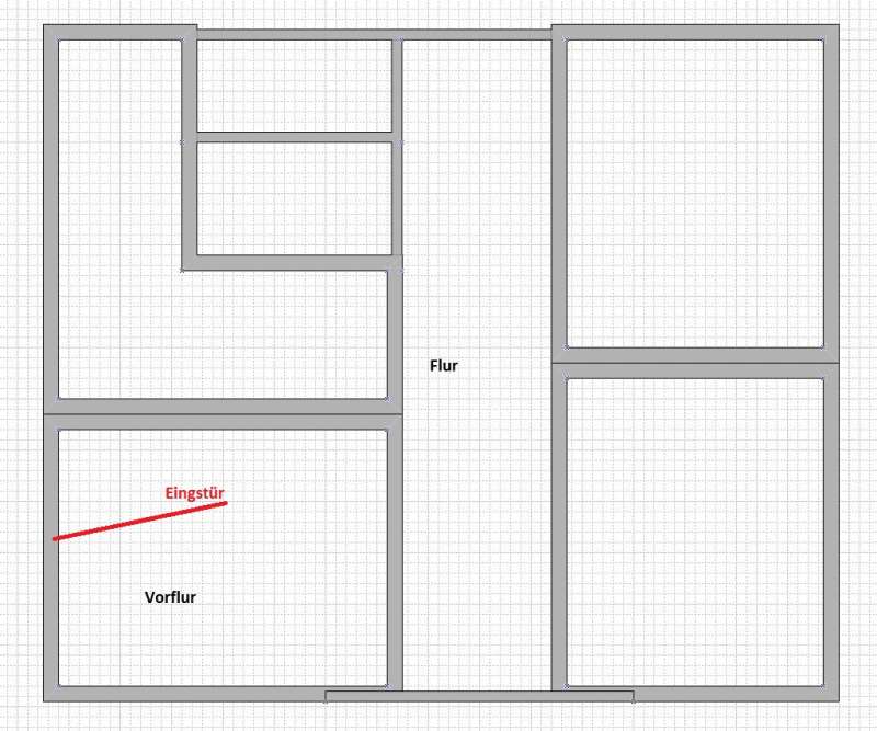 BAU.DE / BAU-Forum: 1. Bild zu Antwort "Grundriss: Flur als bereizbarer Teil der Wohnung" auf die Frage "Flur heizen: Mindesttemperatur, Heizk&ouml;rper & Vermeidung von Feuchtigkeit in Wohnung?" im BAU-Forum "Heizung / Warmwasser"
