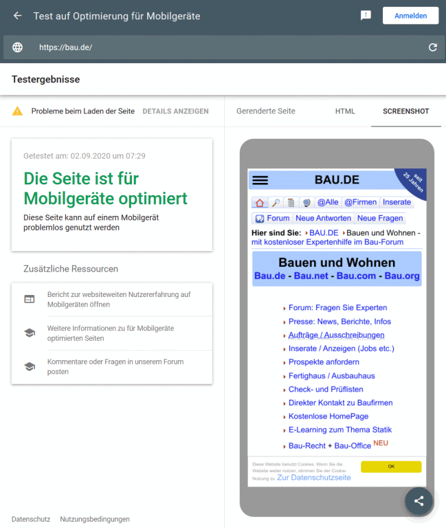 Bild zum BAU-Forumsbeitrag: Mobile Version im Forum Das Forum über unsere Foren - Anregungen, Kritik, Vorschläge für neue Foren etc.