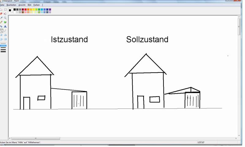 BAU.DE / BAU-Forum: 1. Bild zu Antwort "Ergänzung einer Skizze vom Themenersteller" auf die Frage "Veränderung Dachform" im BAU-Forum "Bauplanung / Baugenehmigung"