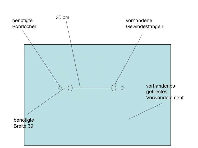 BAU.DE / BAU-Forum: 1. Bild zu Frage "Waschbecken & Badblock installieren: Anleitung, Tipps & Risiken bei Gipswand?" im BAU-Forum "Sanit&auml;r, Bad, Dusche, WC"