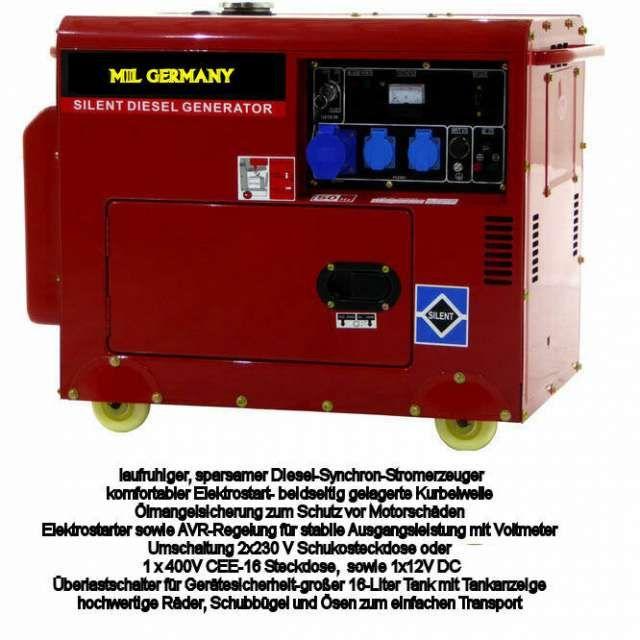 Bild zum Inserat: Diesel Stromerzeuger Notstromaggregat SK8500DE OVP
