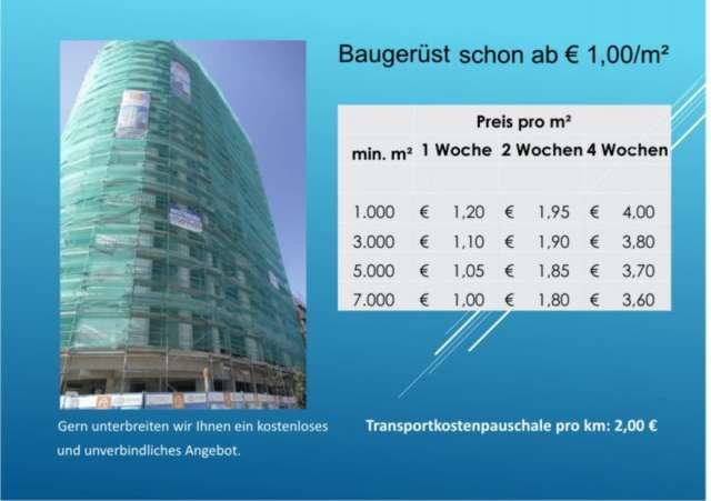 Bild zum Inserat: Baugerüstverleih kurzfristig für Fassade geografisch flexibel von Usedom PL ab 1 € je m²