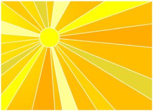 Was bringt eine Infrarotheizung? - Abbildung 1: Das Funktionsprinzip von Infrarotstrahlung ist wie bei Sonnenlicht. Die Strahlung heizt nicht die Luft auf, sondern Oberflächen, auf die sie auftrifft. Dazu gehören auch Lebenwesen.pixabay.com © clker-free-vector-images (CC0 Public Domain)