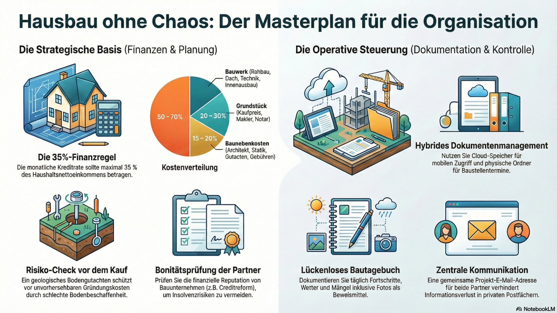 Hausbau ohne Chaos: Der Masterplan f&uuml;r die Organisation