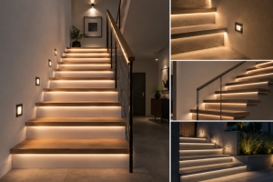 Moderne Treppenbeleuchtung: Sicherheit, Komfort und Design mit automatischer LED-Steuerung