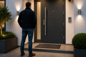 Einbruchschutz bei bestehender Haust&uuml;r nachr&uuml;sten: Schlie&szlig;zylinder, Schutzbeschlag oder Panzerriegel im Vergleich - Bild: BauKI / BAU.DE