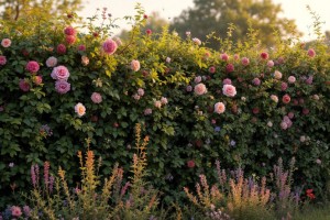 Eine Thujahecke besteht aus einer Reihe von immergrünen Bäumen der Gattung Thuja, die oft als Sichtschutz oder Einfriedung verwendet wird. Eine Thujahecke besteht aus einer Reihe von immergrünen Bäumen der Gattung Thuja, die oft als Sichtschutz oder Einfriedung verwendet wird.