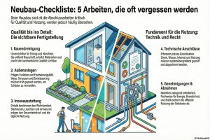 5 Arbeiten rund um den Neubau, die oft vergessen werden 5 Arbeiten rund um den Neubau, die oft vergessen werden
