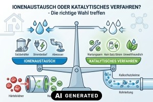 Der Ionenaustausch ist ein klassisches, weit verbreitetes Verfahren zur Wasserenthärtung, bei dem im Wasser enthaltene Härtebildner wie Calcium- und Magnesiumionen gegen andere Ionen, meist Natriumionen, ausgetauscht werden. Der Ionenaustausch ist ein klassisches, weit verbreitetes Verfahren zur Wasserenthärtung, bei dem im Wasser enthaltene Härtebildner wie Calcium- und Magnesiumionen gegen andere Ionen, meist Natriumionen, ausgetauscht werden.