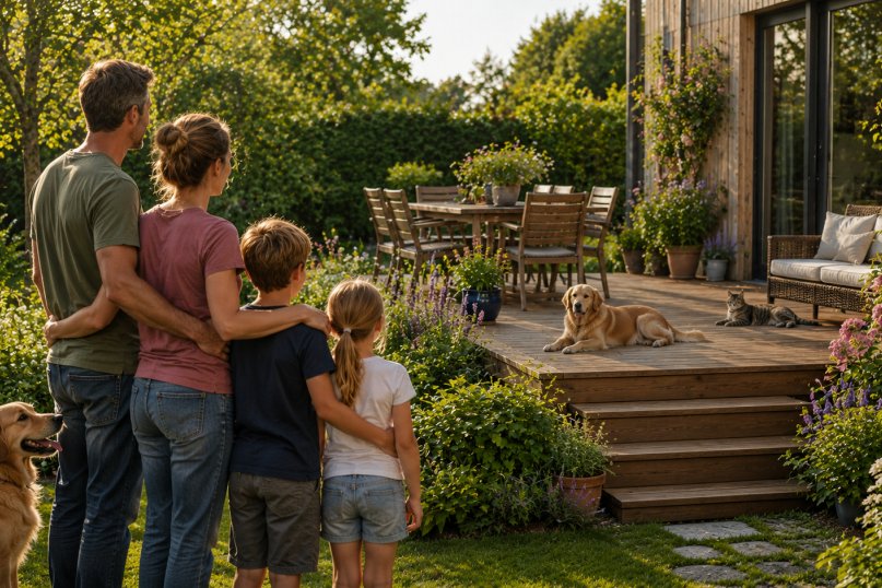 Ein Terrassenbelag ist die Oberfl&auml;che einer Terrasse, die aus verschiedenen Materialien wie Holz, Stein, Fliesen oder Kunststoff bestehen kann.