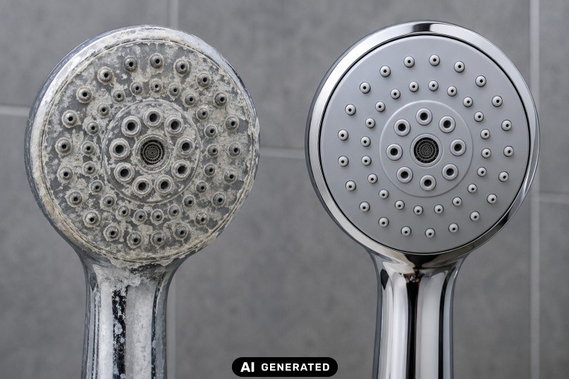 Kalkablagerungen an Armaturen - ein typisches Zeichen f&uuml;r hartes Wasser
