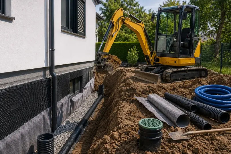 Erdarbeiten bezeichnen s&auml;mtliche T&auml;tigkeiten, bei denen Erdreich, Sand, Kies oder Fels bewegt, gel&ouml;st, transportiert oder verdichtet wird, um Baugruben, Fundamente, Leitungsgr&auml;ben, Terrassenfl&auml;chen oder andere Gel&auml;ndeformen f&uuml;r ein Bauvorhaben vorzubereiten.