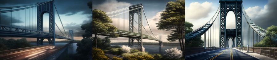 George Washington Bridge New York USA: Eine der bekanntesten Brücken New Yorks, die den Bundesstaat New Jersey mit dem Bundesstaat New York verbindet.